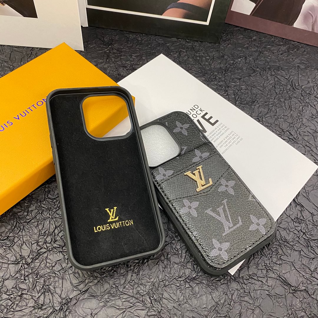 LUXURY MONOGRAM LV LEATHER IPHONE CASE FLIP WALLET