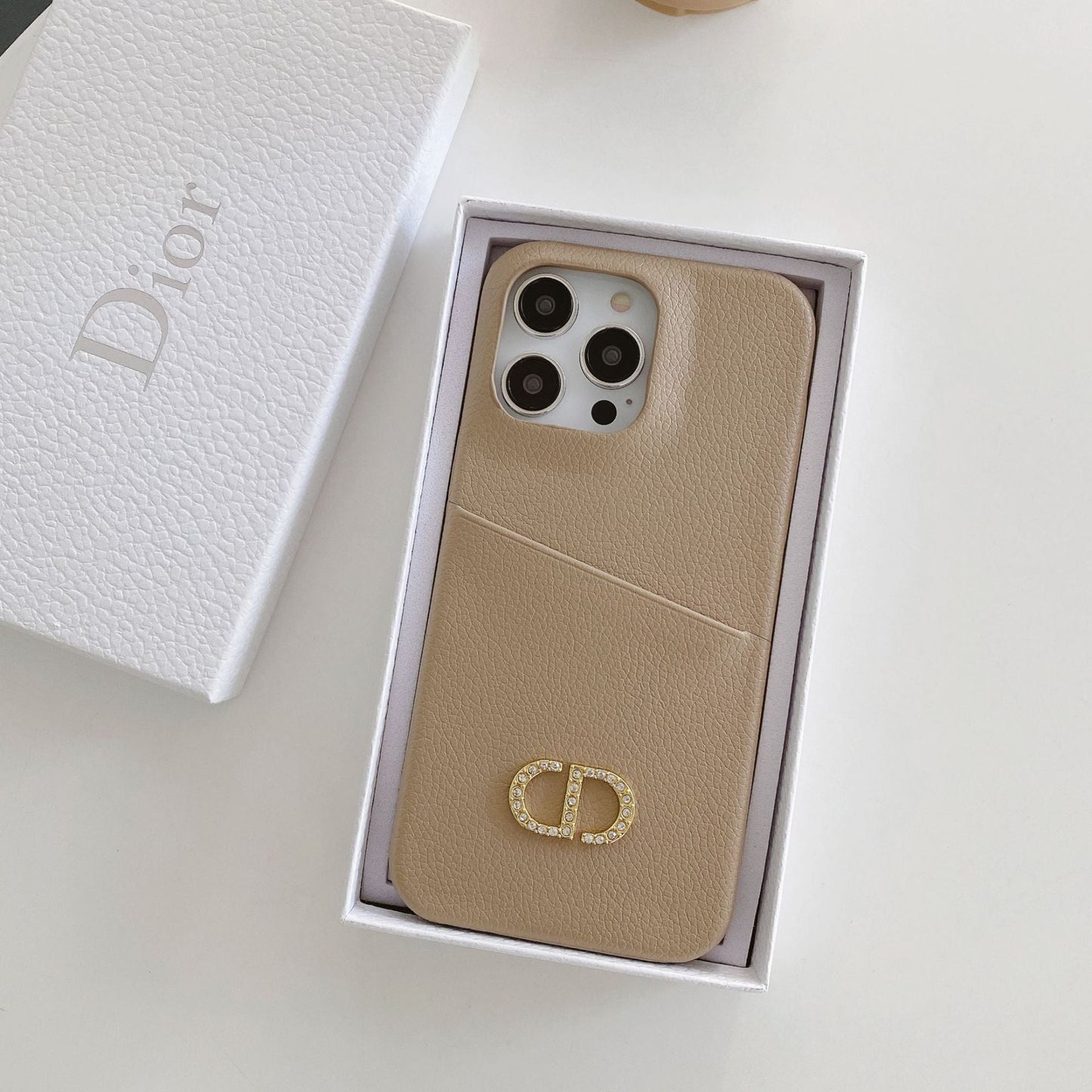 Designer Dior Leather iPhone Case Multi Colors