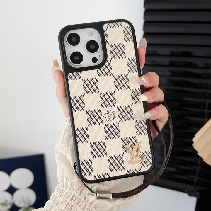 Designer Louis Vuitton IPhone Case With Hand Strap
