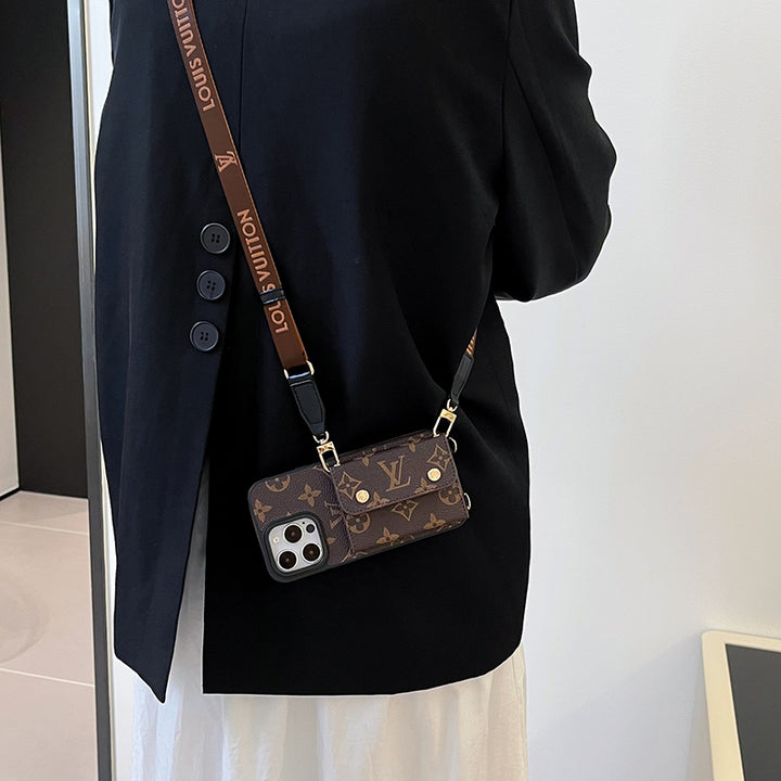 Inspired Louis Vuitton IPhone Case With Strap