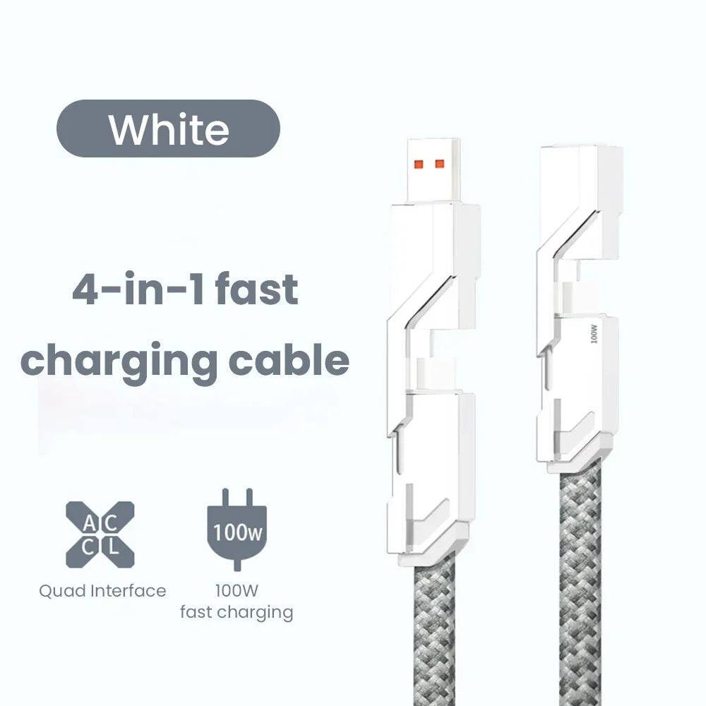 4-in-1 The Cable Fast Charger for iPhone Series And Samsung Series