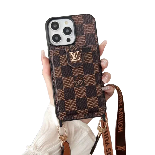 NEW LV PHONE CASE WITH CARD HOLDER FOR IPHONE