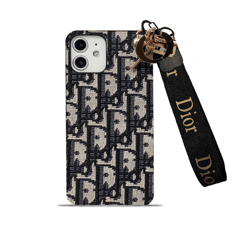 Designer Lady Dior Phone Case With Strap