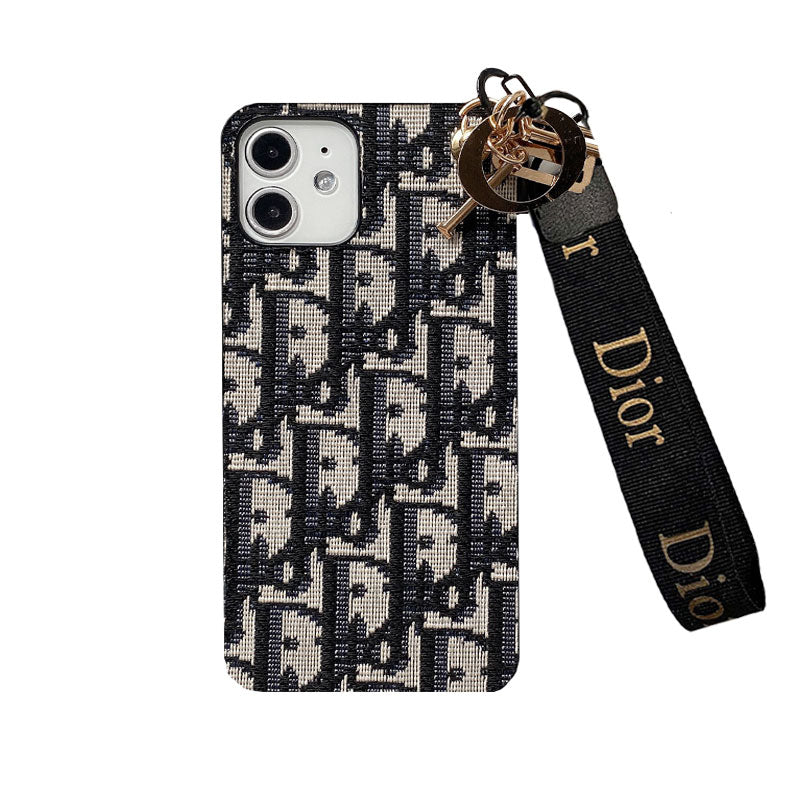 Designer Lady Dior Phone Case With Strap