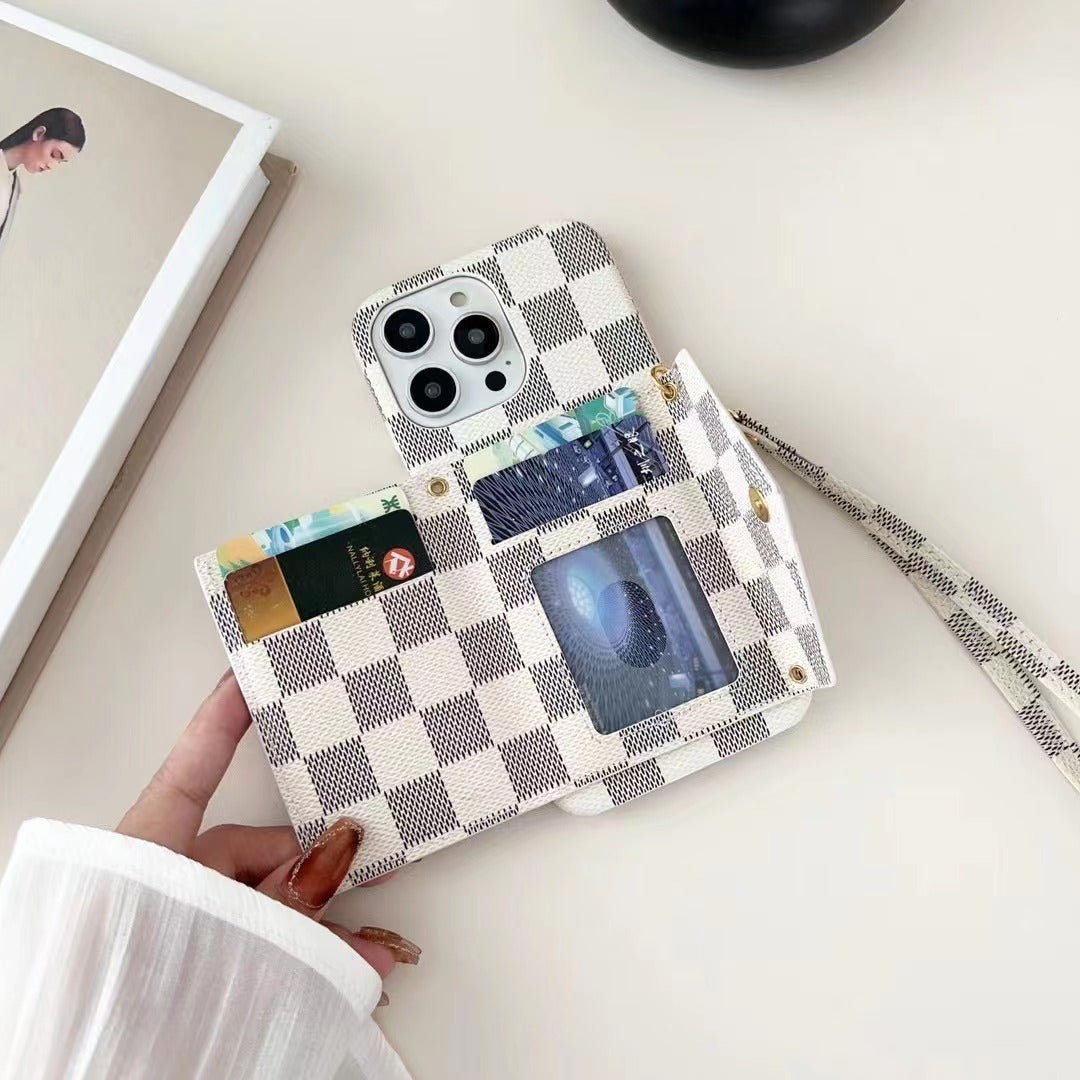 LV LEATHER WALLET PHONE CASE