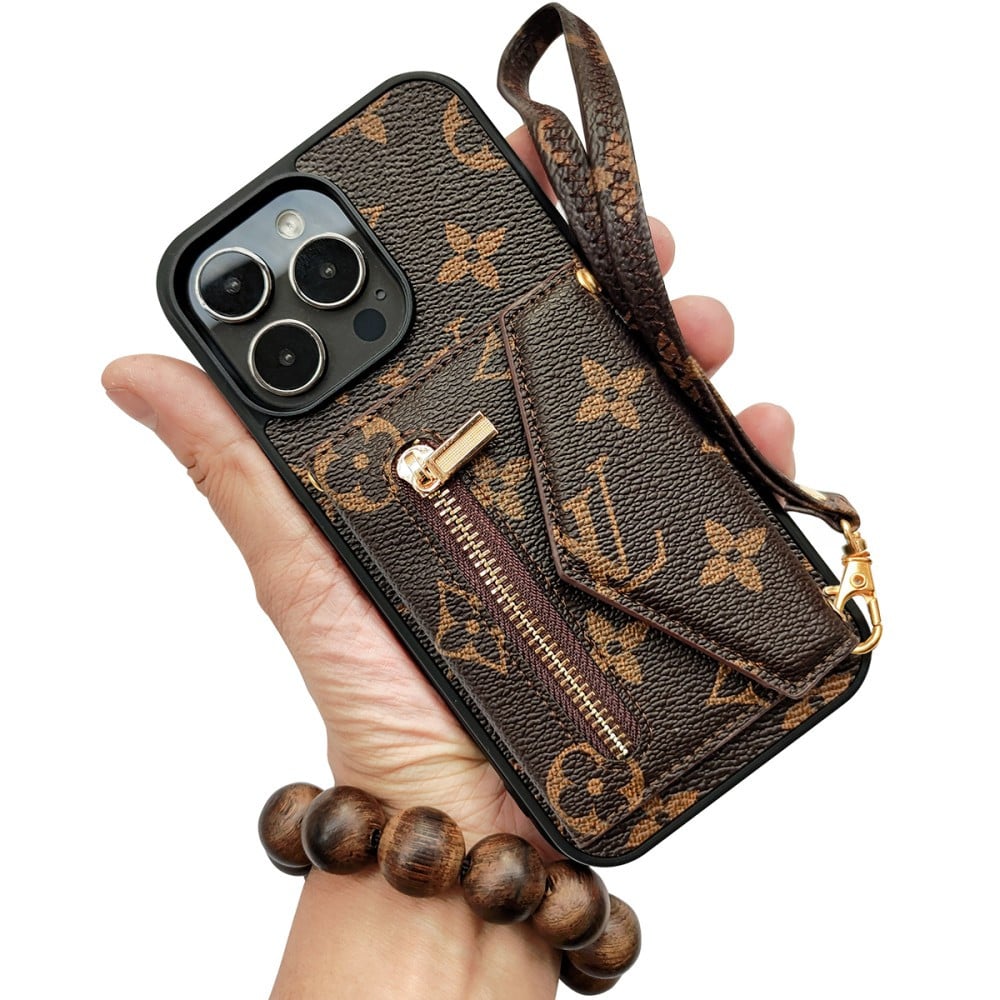 LV LEATHER WALLET PHONE CASE
