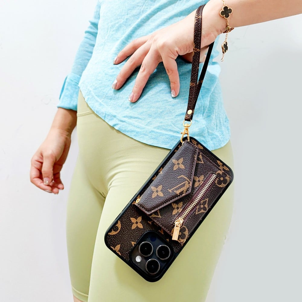 LV LEATHER WALLET PHONE CASE