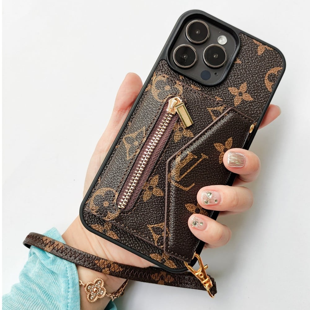 LV LEATHER WALLET PHONE CASE