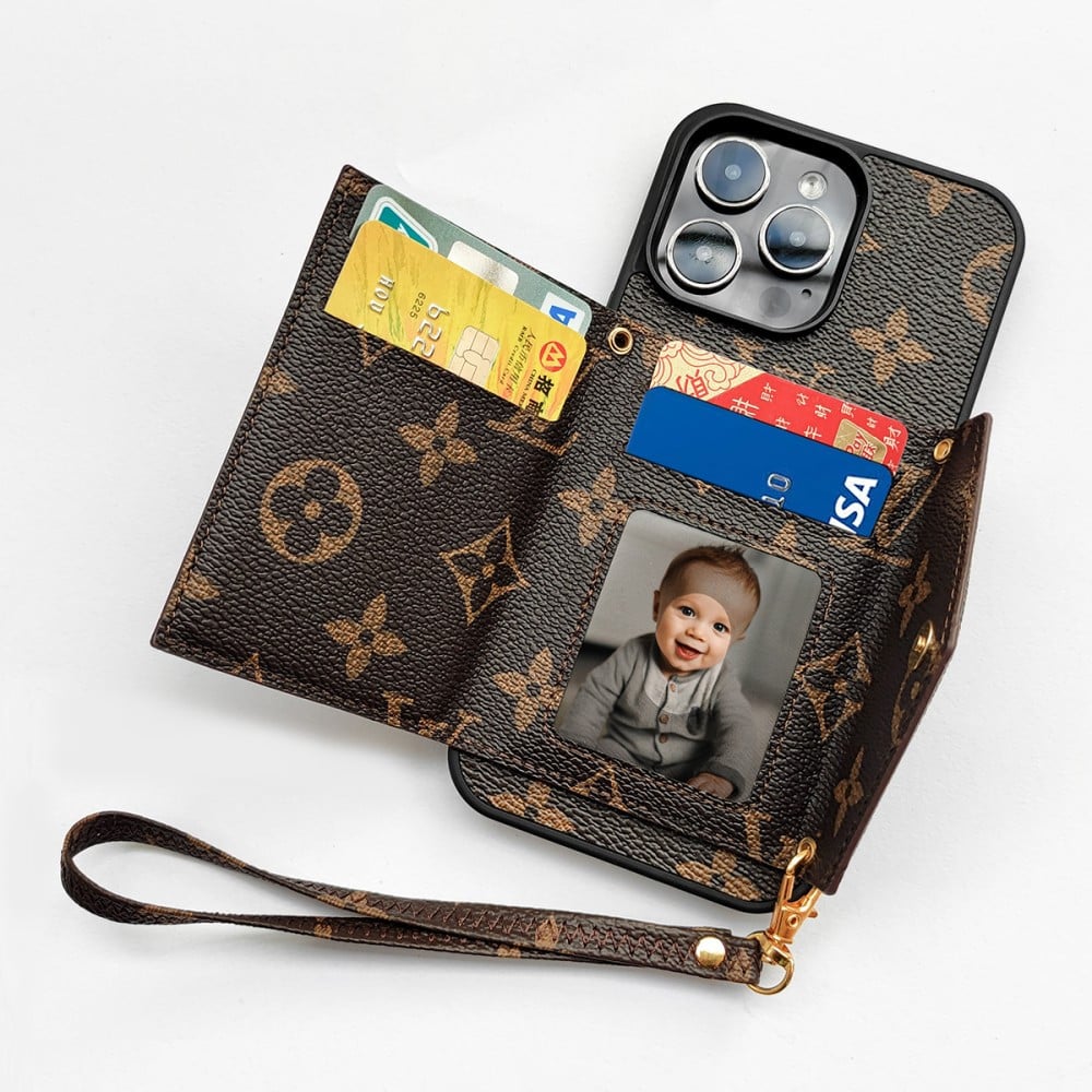 LV LEATHER WALLET PHONE CASE