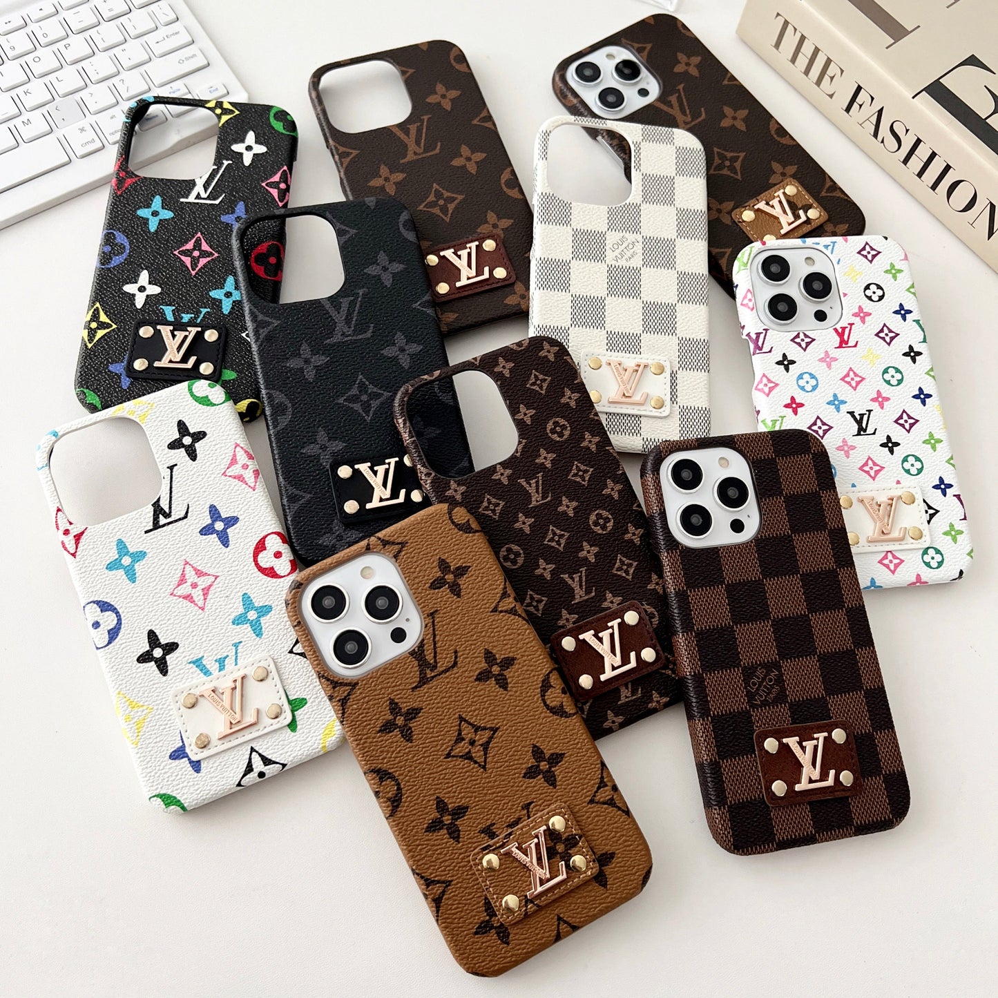LV MONOGRAM LEATHER CASE FOR IPHONE
