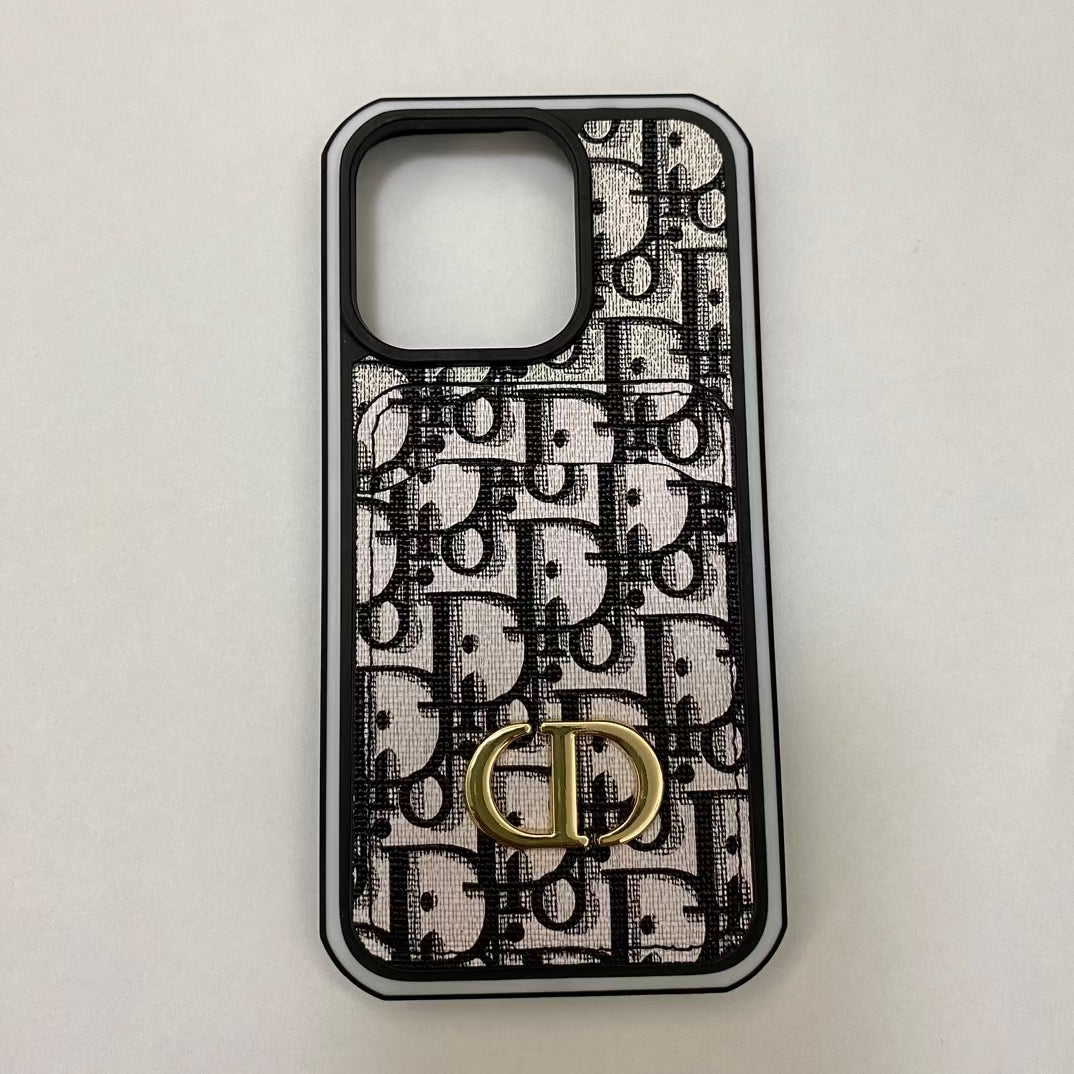 Chic Lady Dior iPhone Case with Card Holder