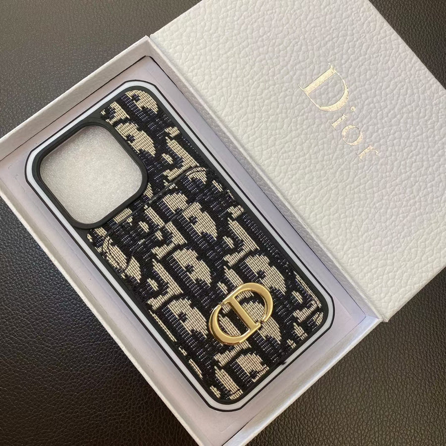 Chic Lady Dior iPhone Case with Card Holder