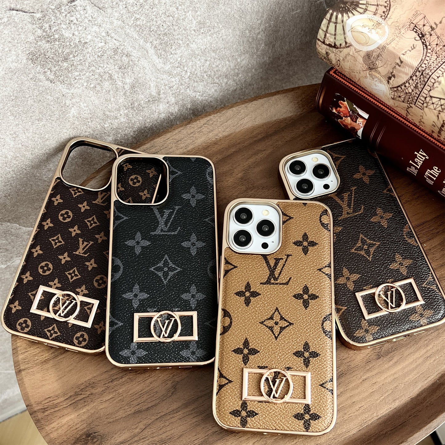 MONOGRAM CANVAS LEATHER LV IPHONE CASE