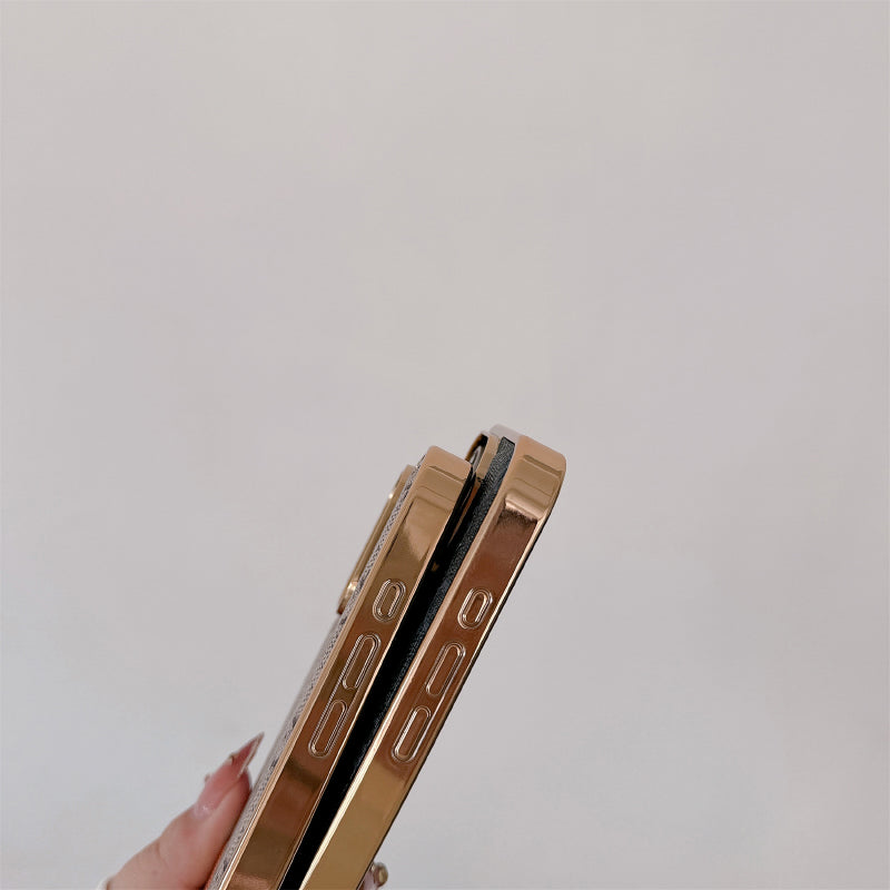 Inspired LV Case Monogram Leather For iPhone