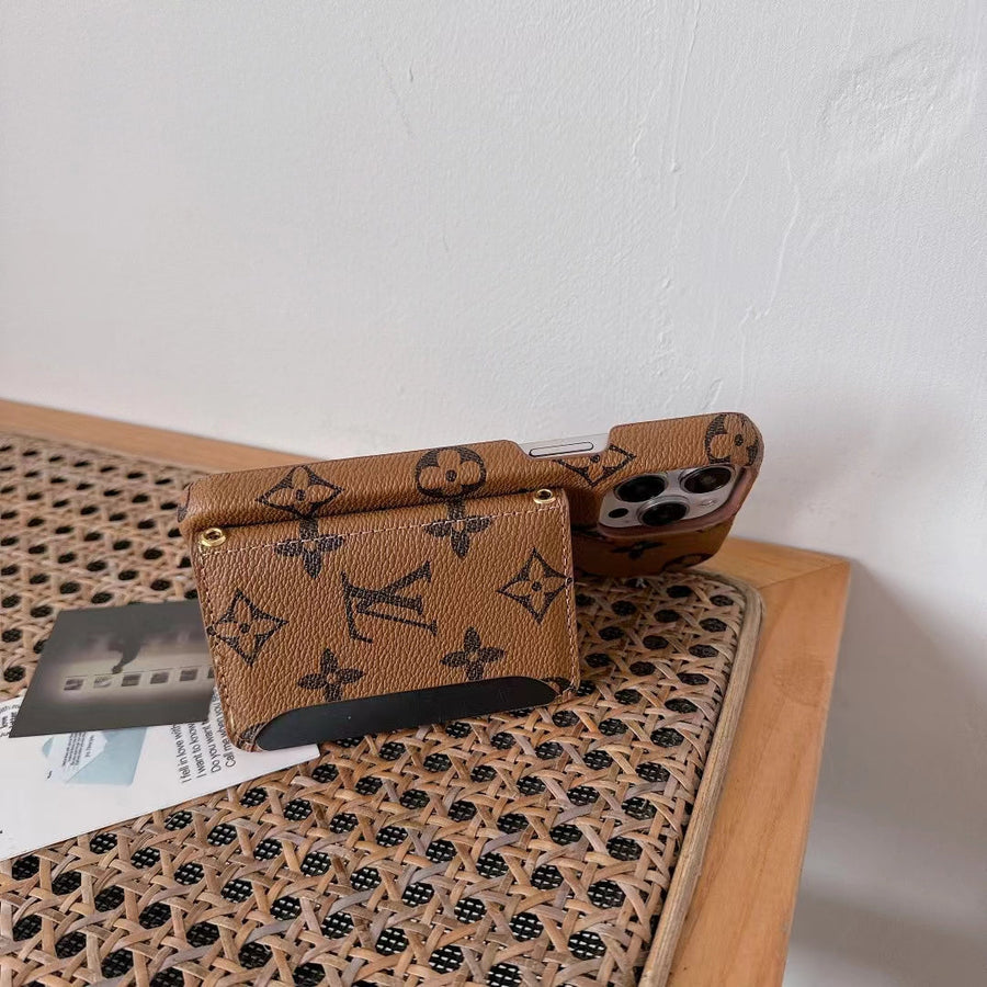 LV Monogram iPhone Case with Card Holder