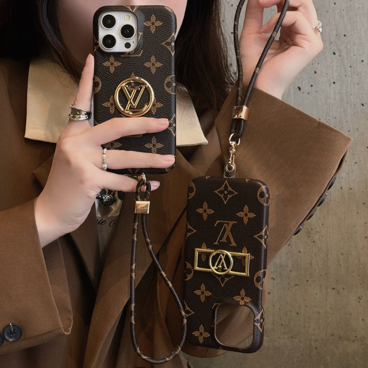 LUXURY LOUIS VUITTON IPHONE CASE WITH STRAP