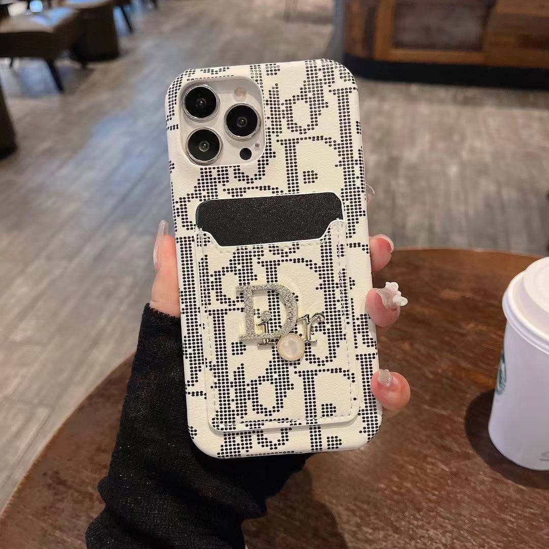 Fashion Dior IPhone Case With Card Holder