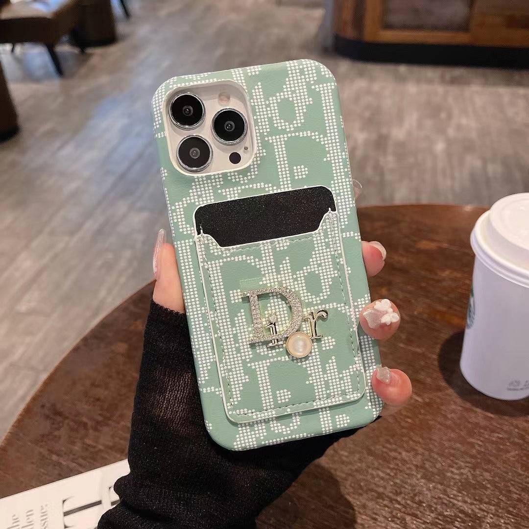 Fashion Dior IPhone Case With Card Holder