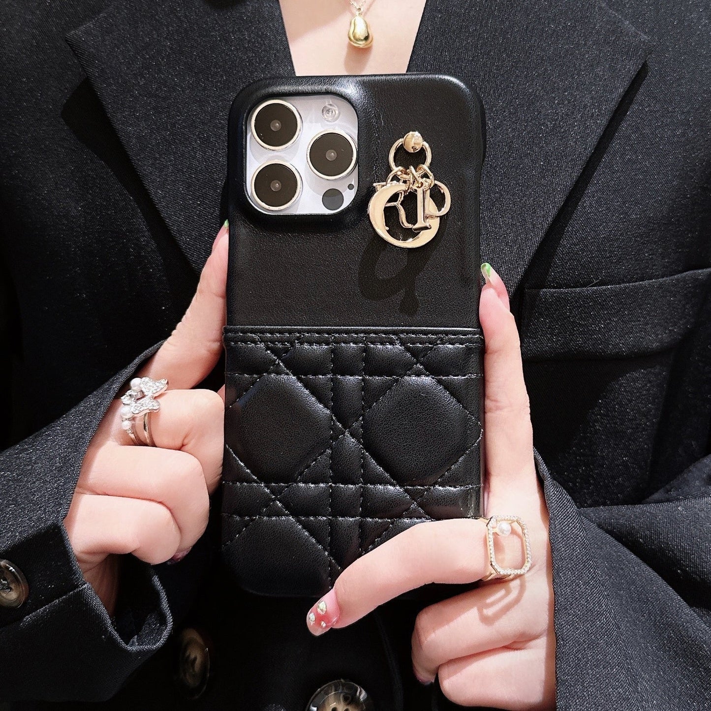 Inspired Designer Christian Dior Leather iPhone Case