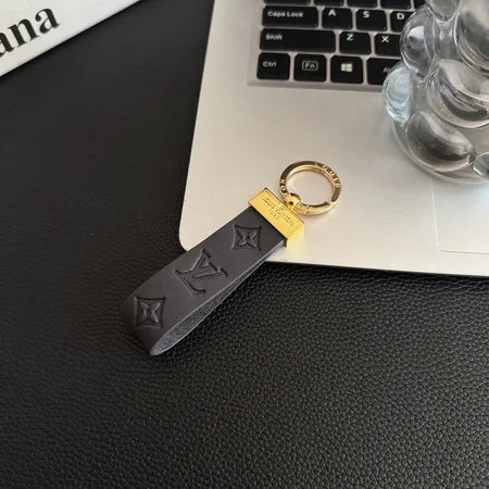 Louis Vuitton Keyring Embossed Leather Gold Hardware