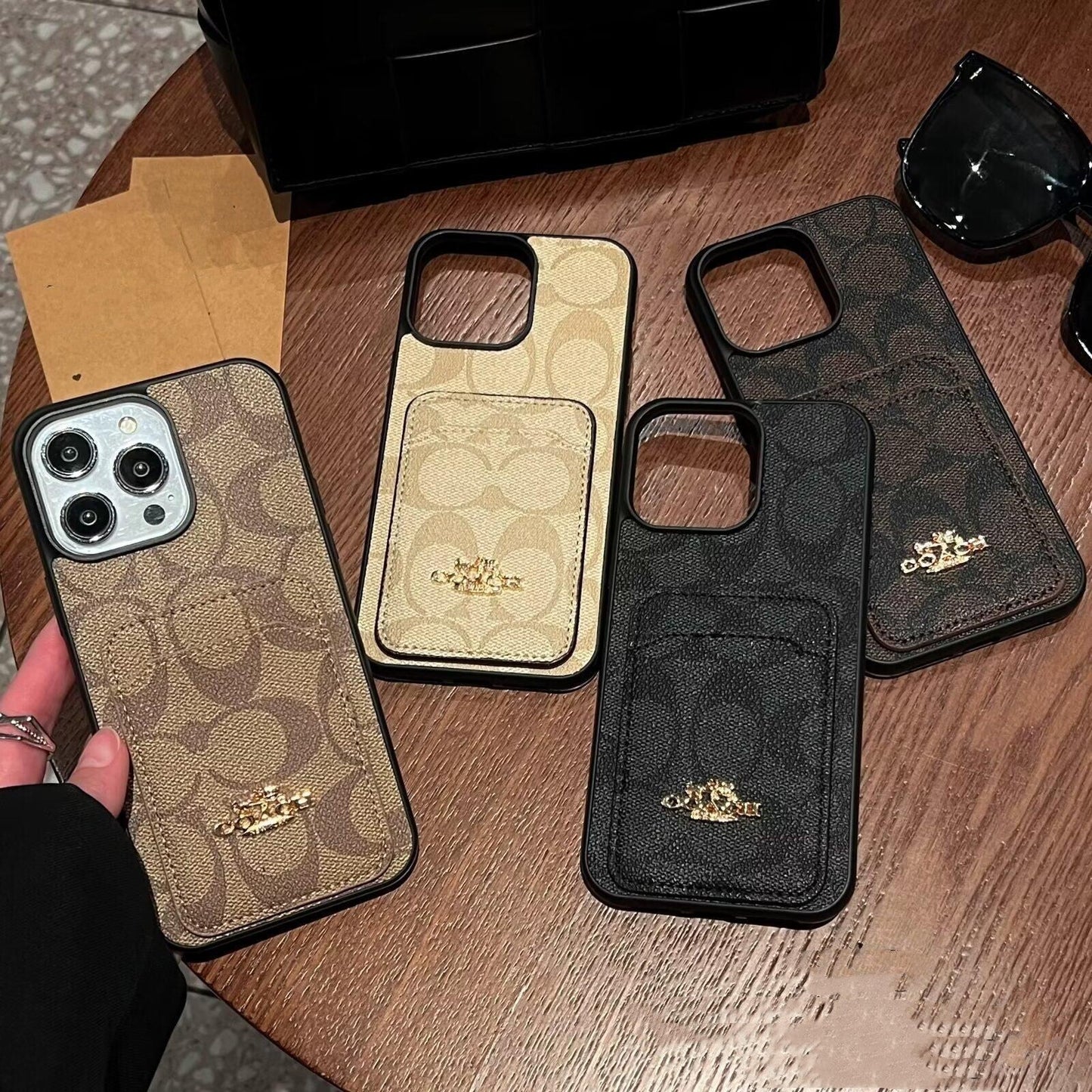 Designer Coach Leather iPhone Case Inspired