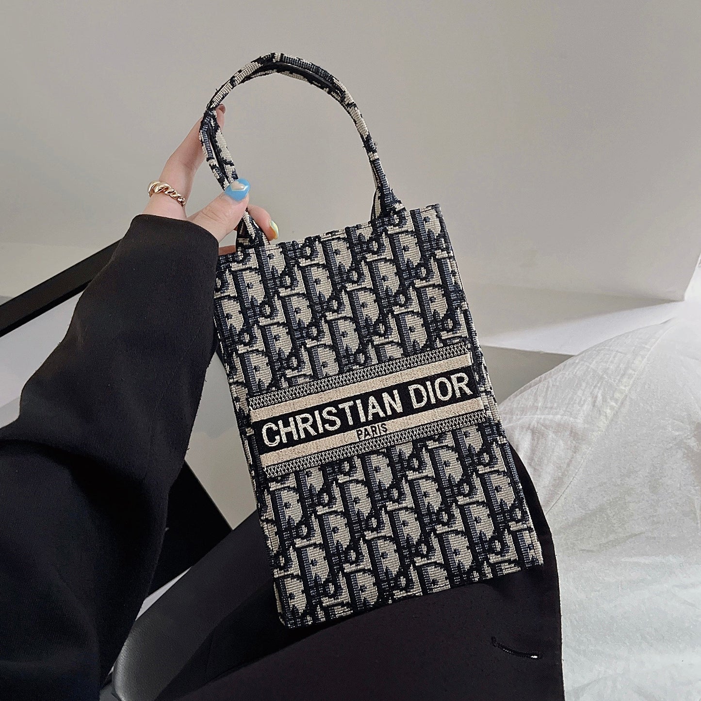 Designer Dior Tote Bag With Crossbody Strap Inspired