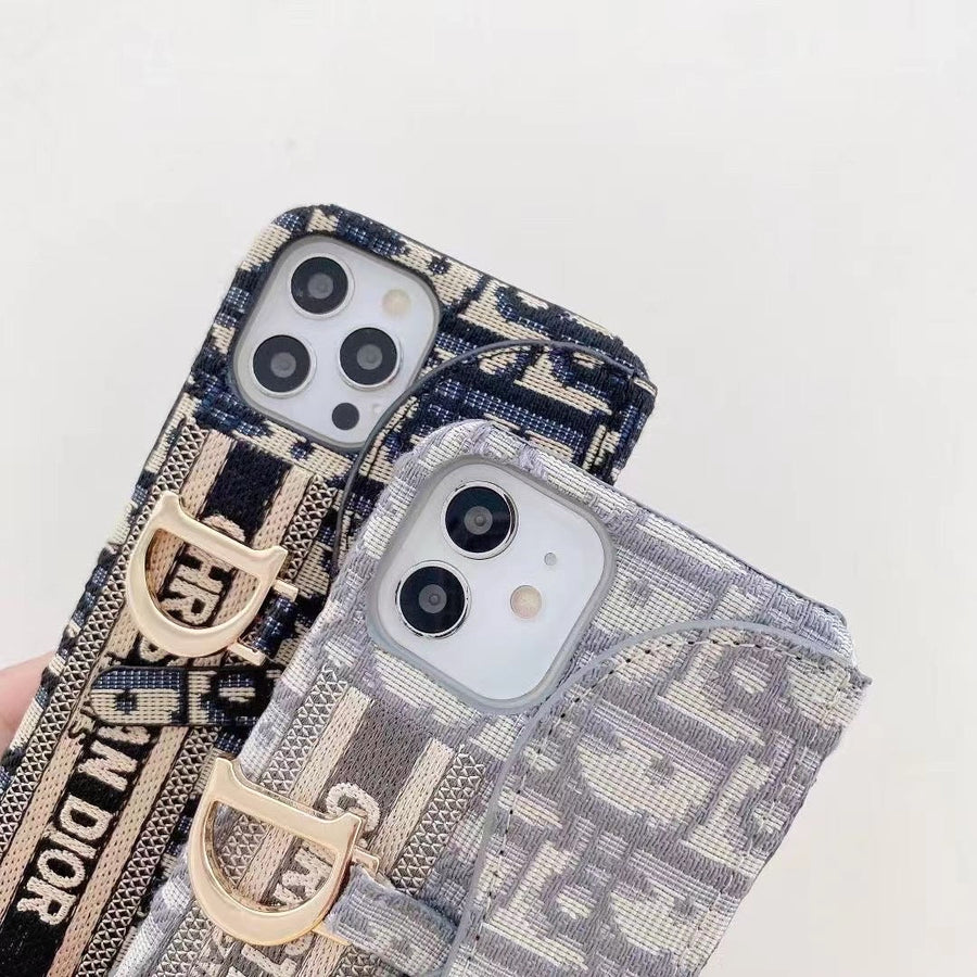 Dior Luxury iPhone Case with Card Holder