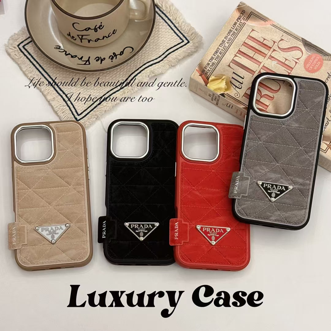 Luxury leather Prada smartphone cases