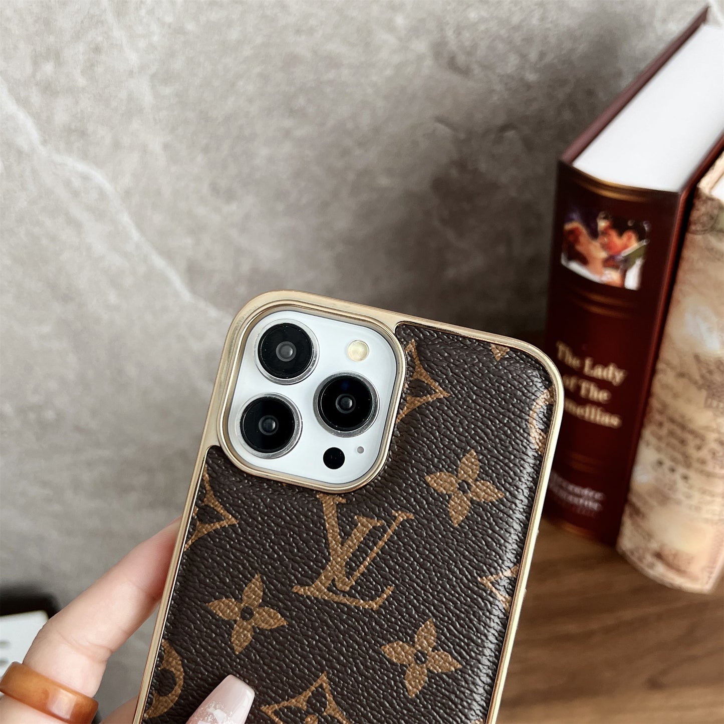 MONOGRAM CANVAS LEATHER LV IPHONE CASE