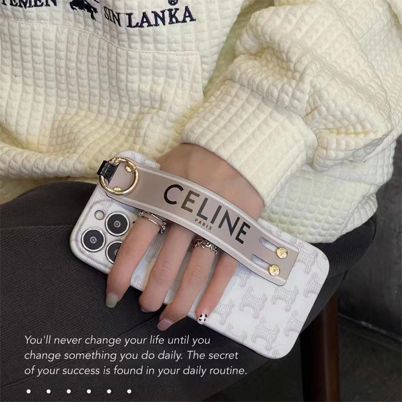 Designer Celine iPhone Case With Hand Strap