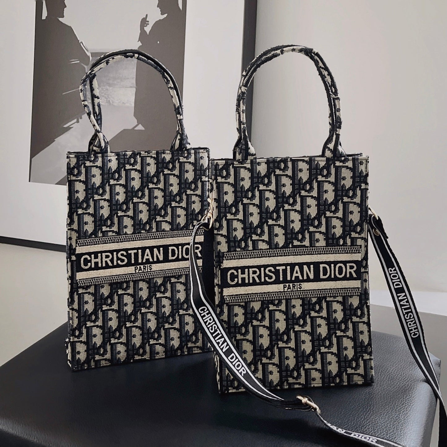 Designer Dior Tote Bag With Crossbody Strap Inspired