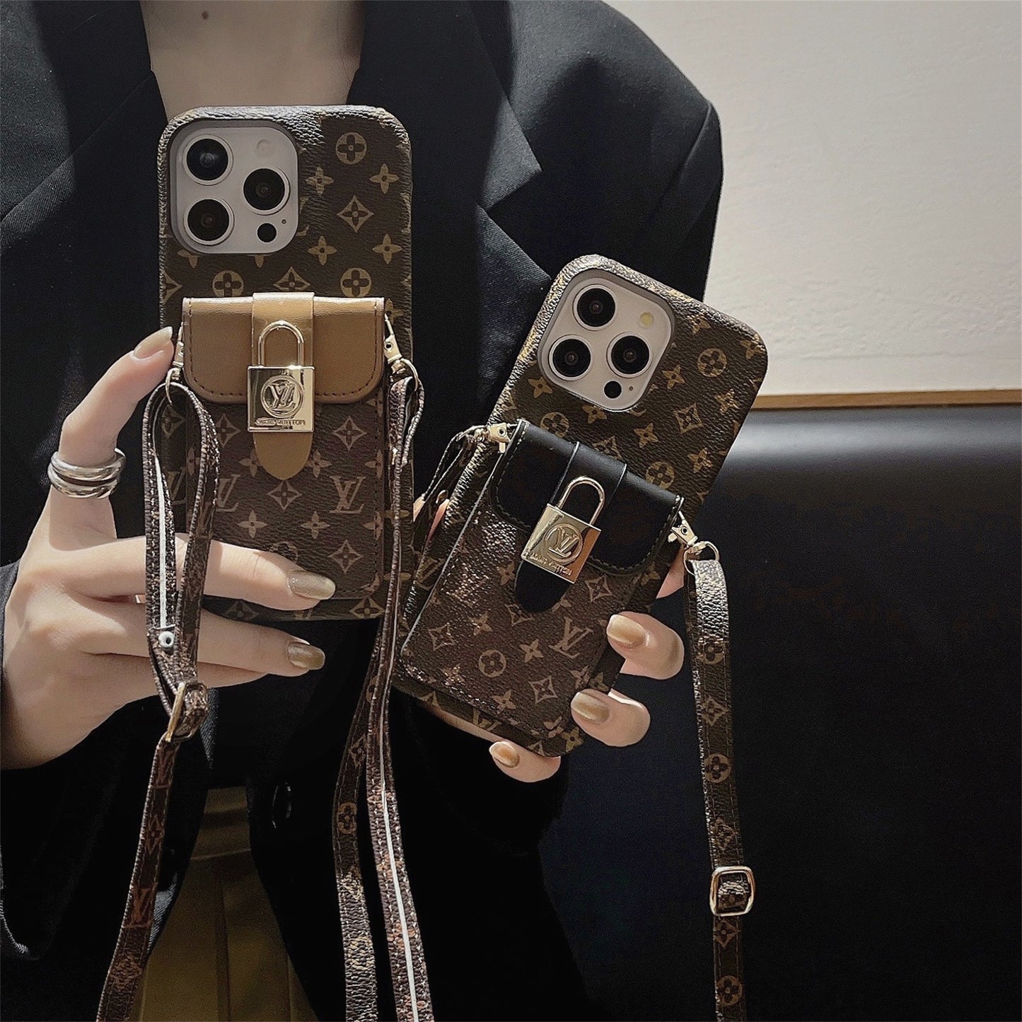 Louis Vuitton IPhone Crossbody Monogram Canvas iPhone Case