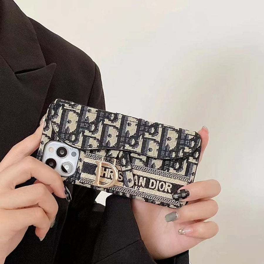 Dior Luxury iPhone Case with Card Holder
