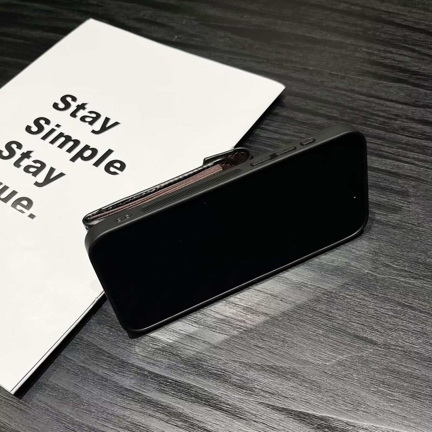 Luxury LV Card Holder Canvas Leather Apple iPhone Case