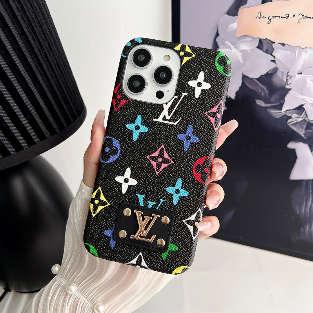 LV MONOGRAM LEATHER CASE FOR IPHONE