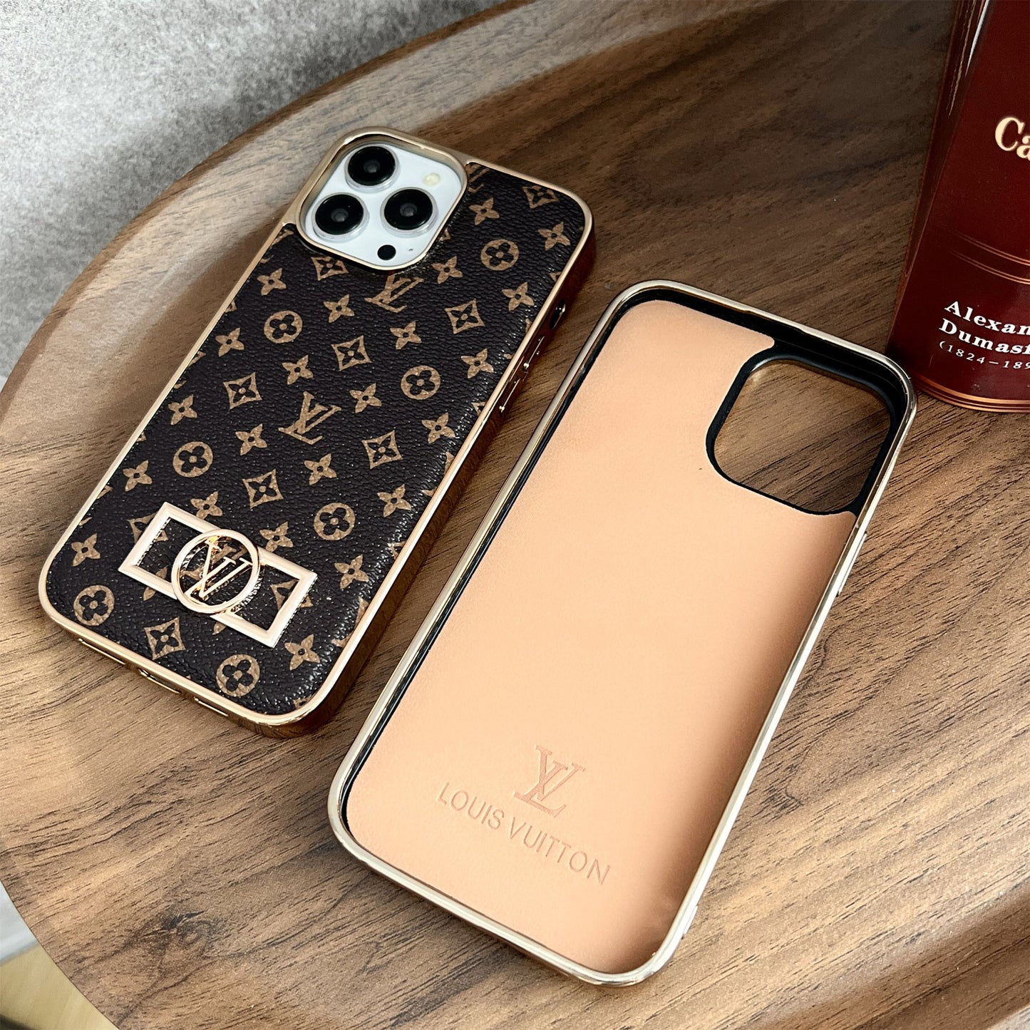 MONOGRAM CANVAS LEATHER LV IPHONE CASE