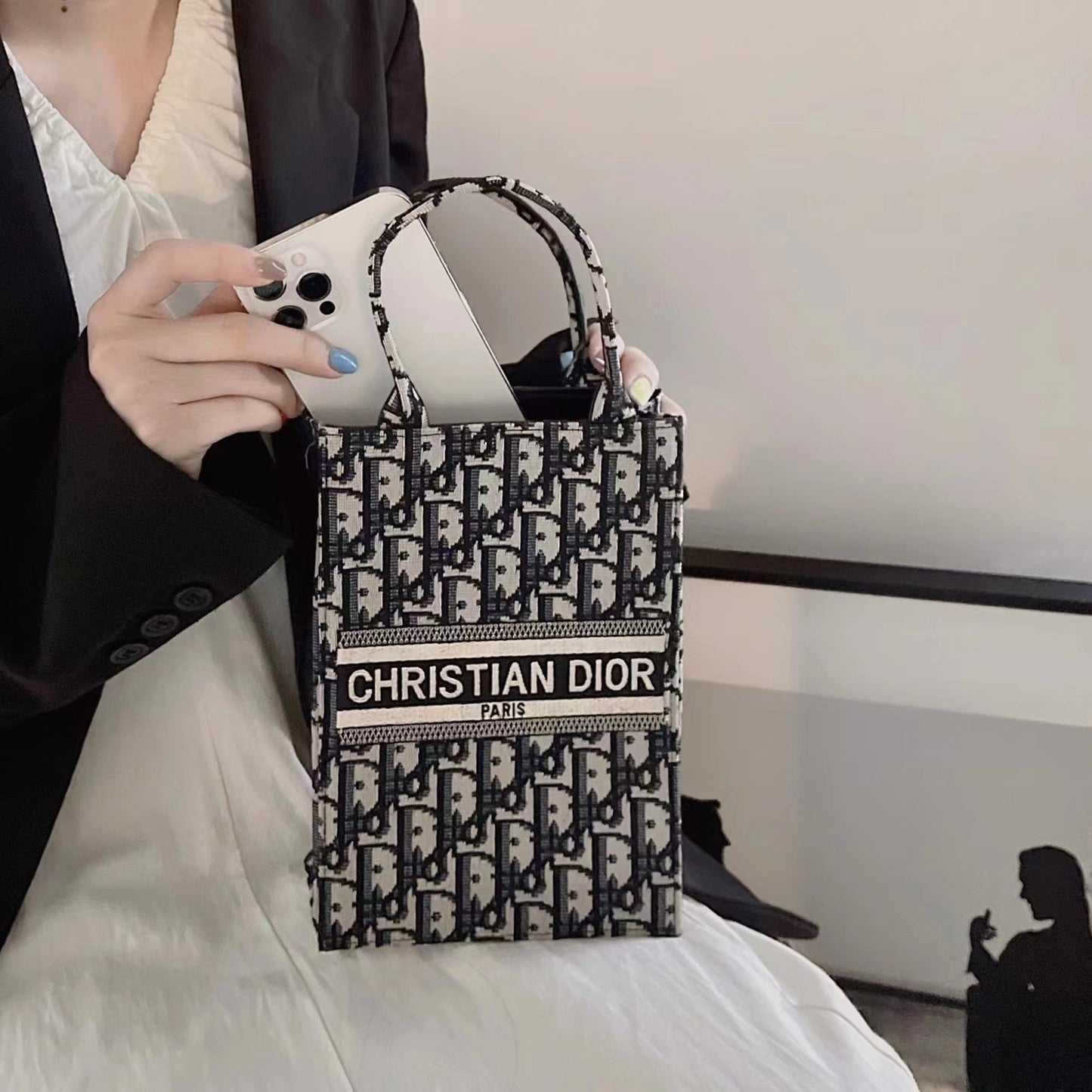 Designer Dior Tote Bag With Crossbody Strap Inspired