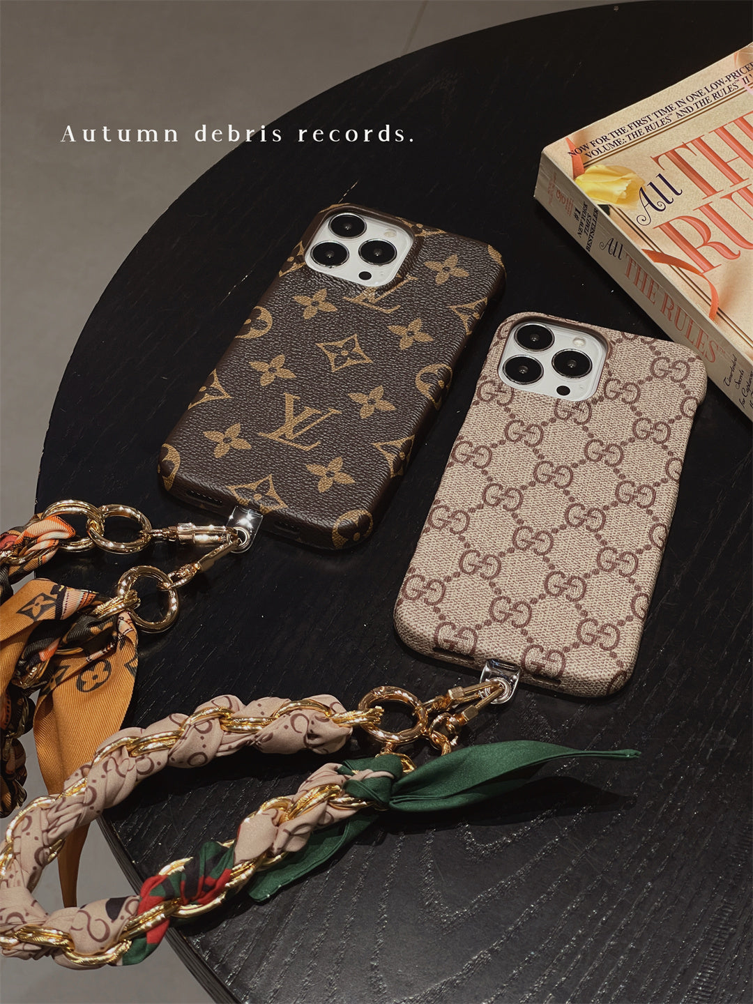 LUXURY LV PHONE CASE WITH HAND STRAP