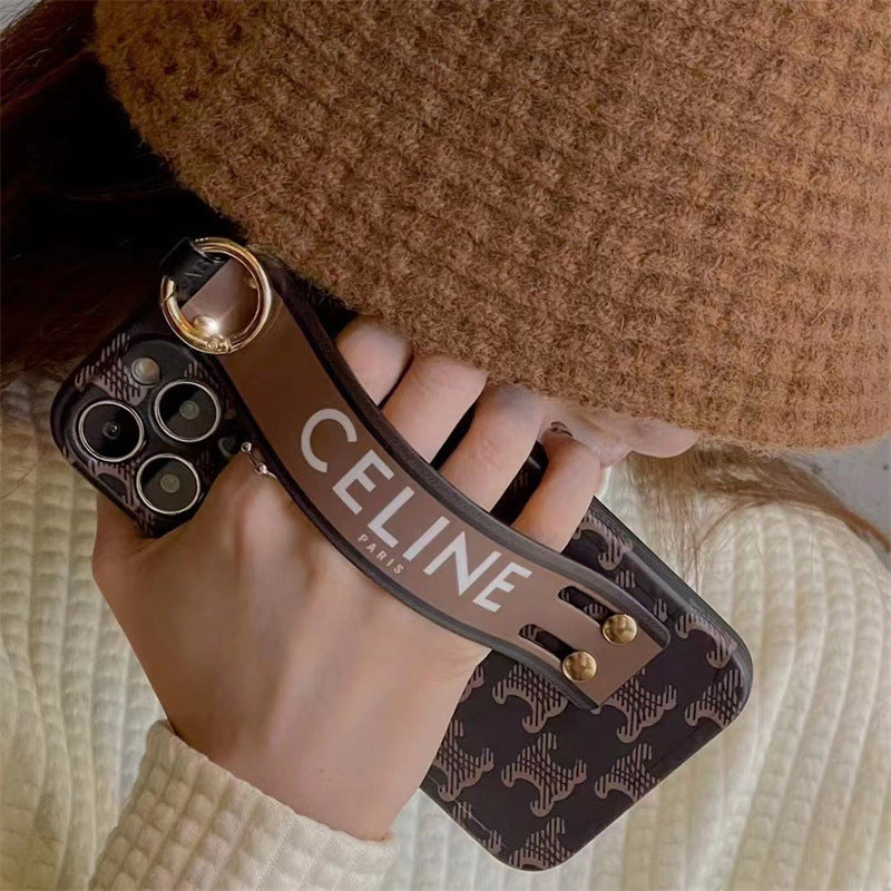 Designer Celine iPhone Case With Hand Strap