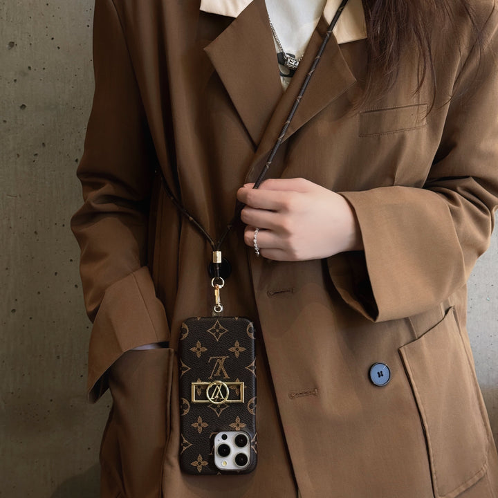 LUXURY LOUIS VUITTON IPHONE CASE WITH STRAP