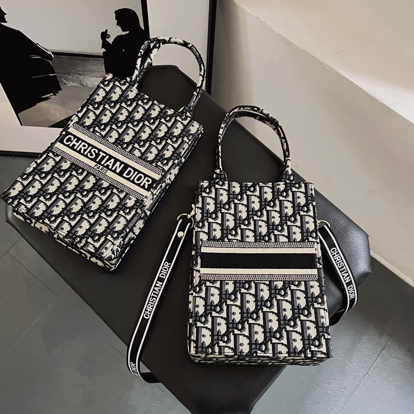 Designer Dior Tote Bag With Crossbody Strap Inspired
