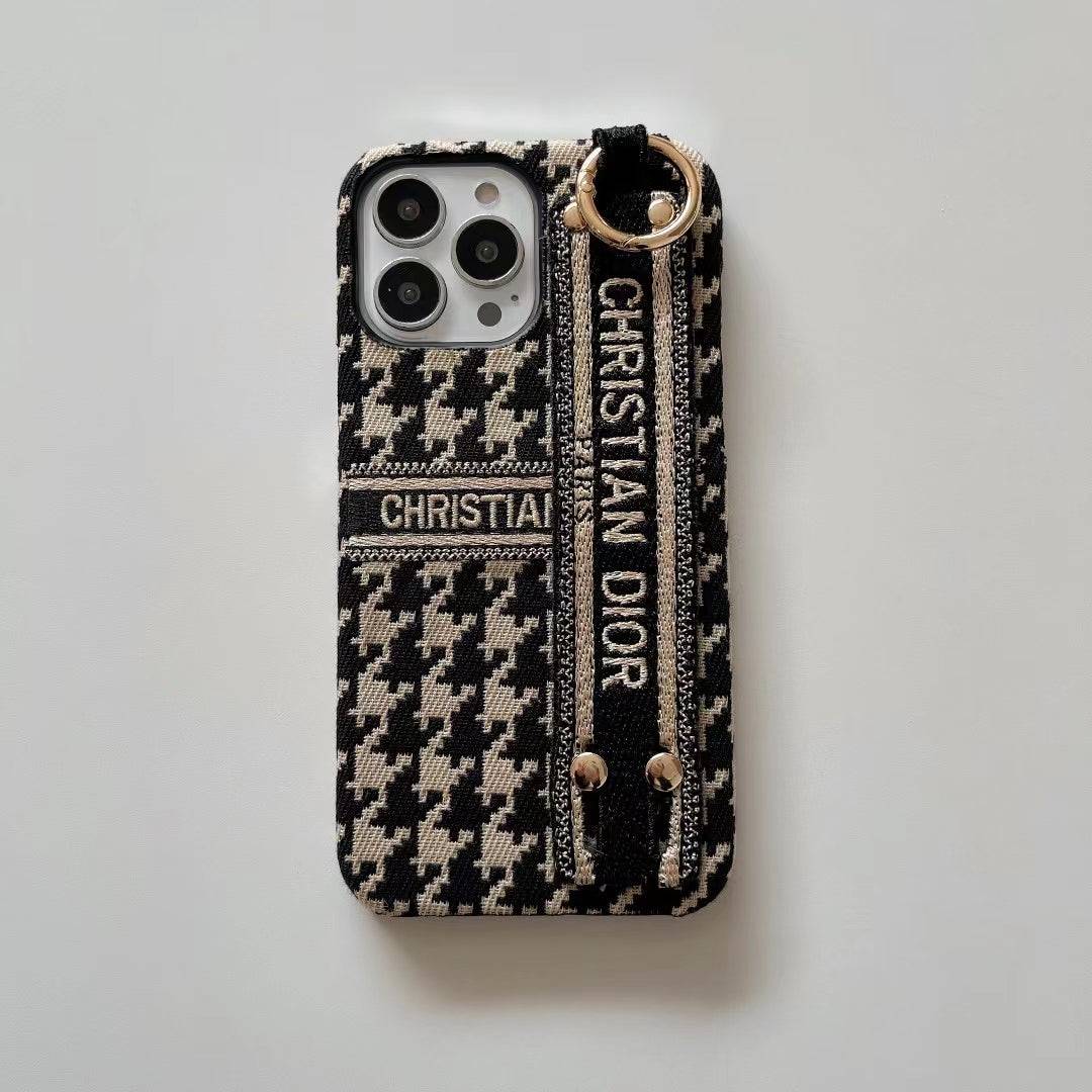 Dior Phone Case with Hand Strap for iPhone
