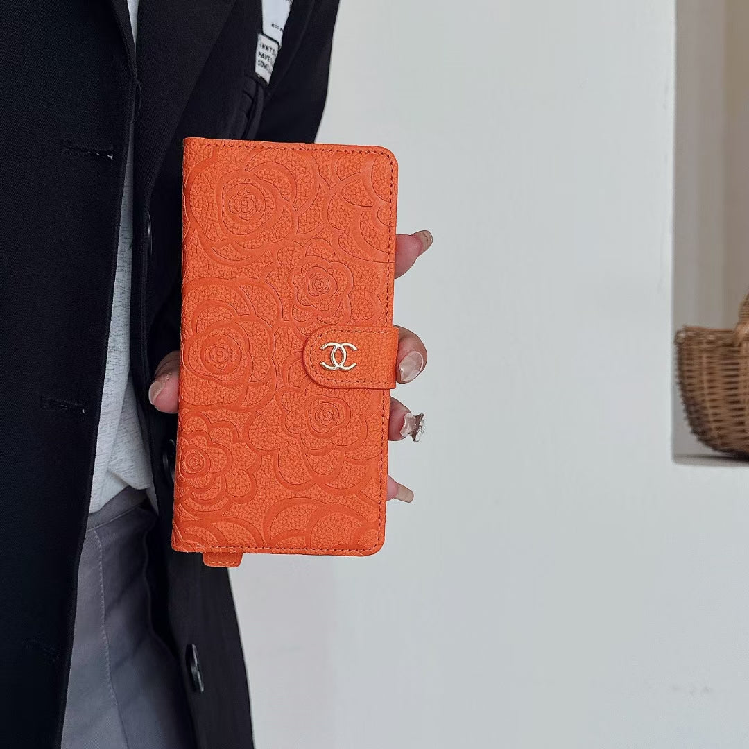 Chanel Genuine Leather Wallet Leather Crossbody Bag Apple iPhone Case