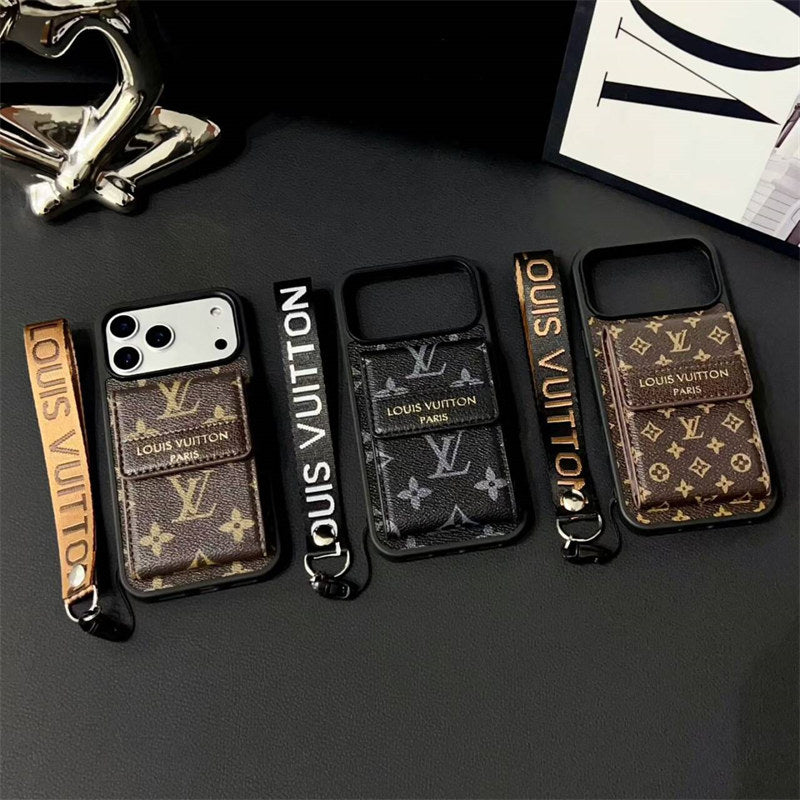 Louis Vuitton Phone case  with card slot for iPhone 17/ 16 / 15 / 14