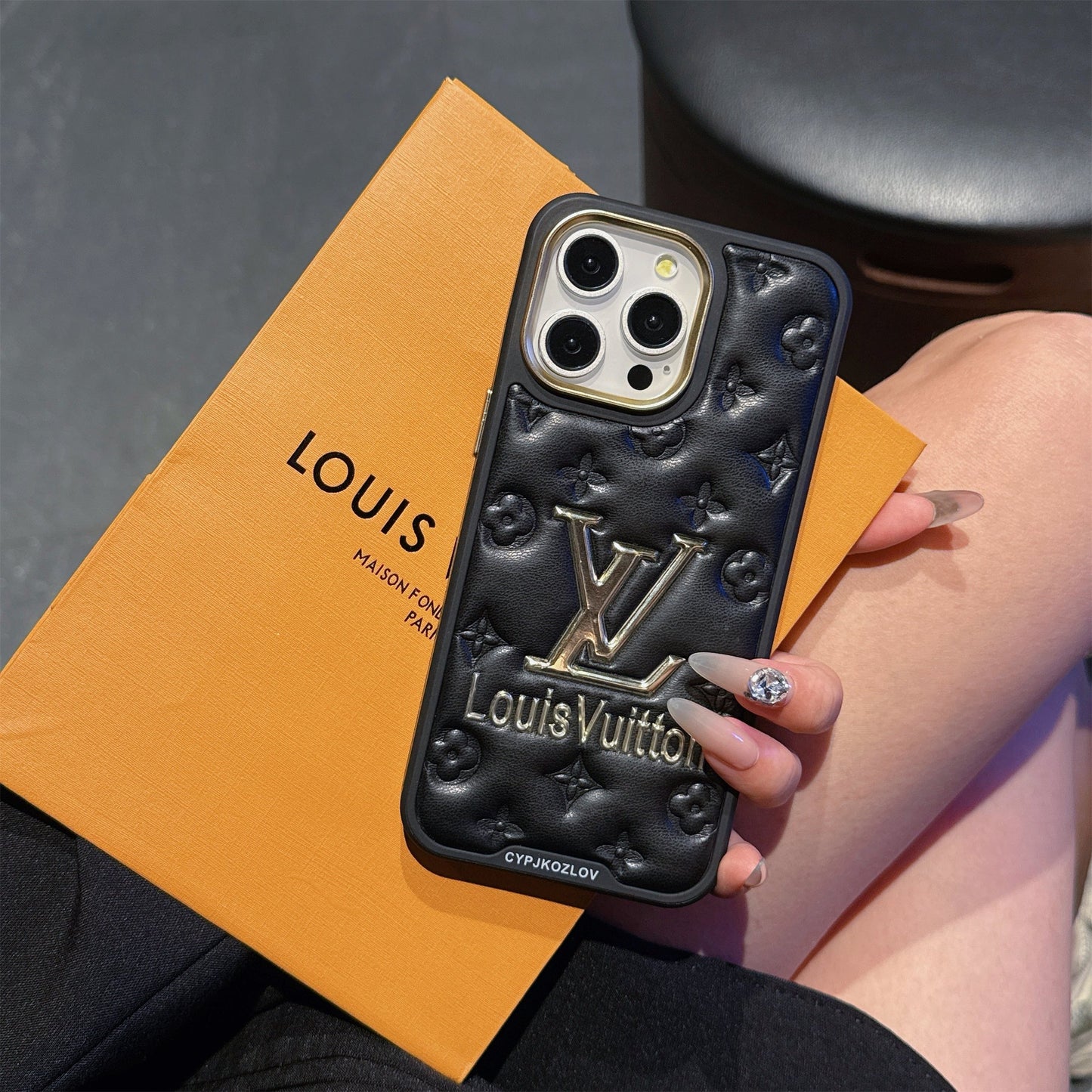 Leather Louis Vuitton Apple iPhone Case