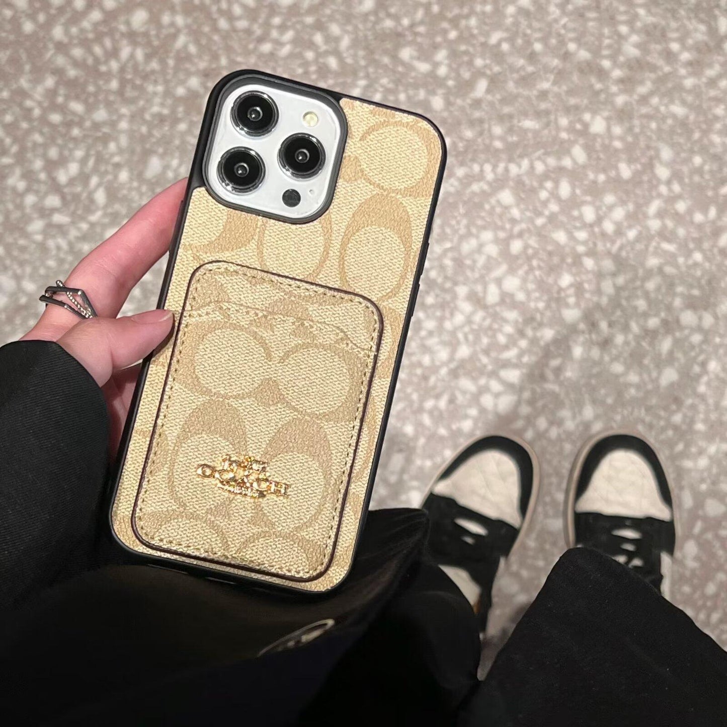 Designer Coach Leather iPhone Case Inspired