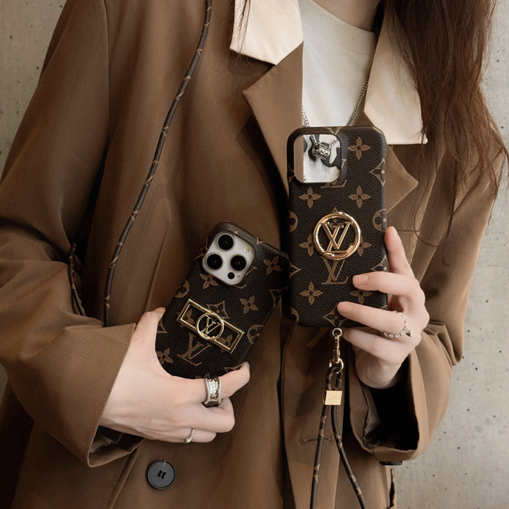 LUXURY LOUIS VUITTON IPHONE CASE WITH STRAP