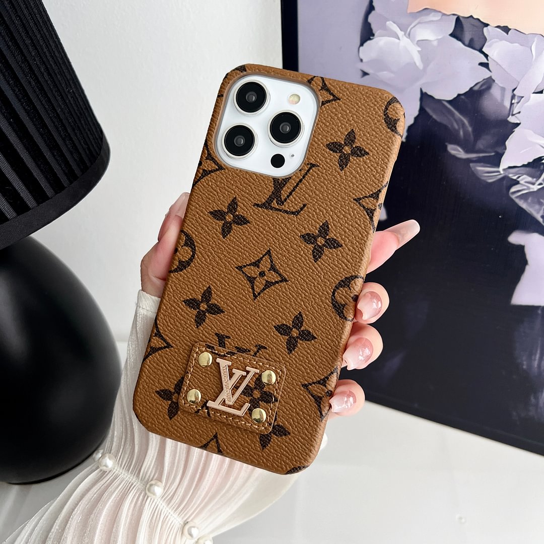LV MONOGRAM LEATHER CASE FOR IPHONE