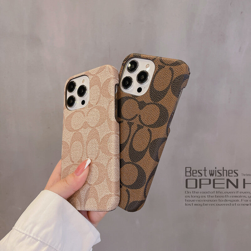 Designer Classic Coach iPhone Case Coffee -JDK241426 Inspired