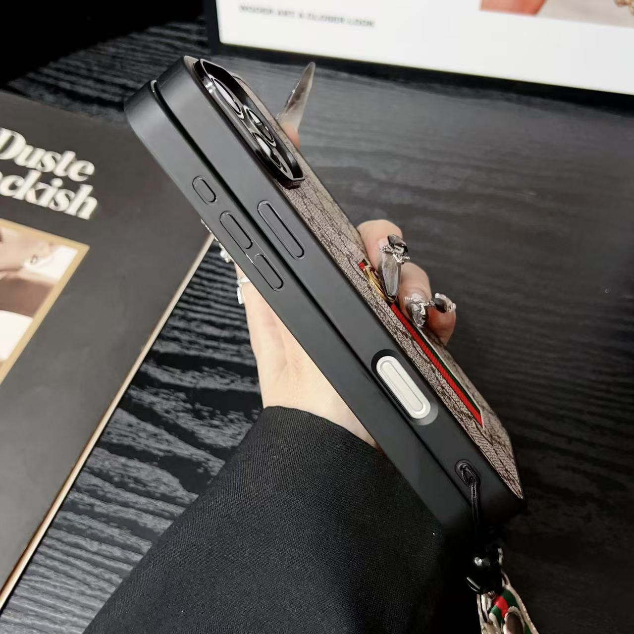Luxury Gucci IPhone Case With Hand Strap